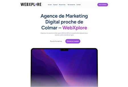 Page d'accueil du site WebXplore